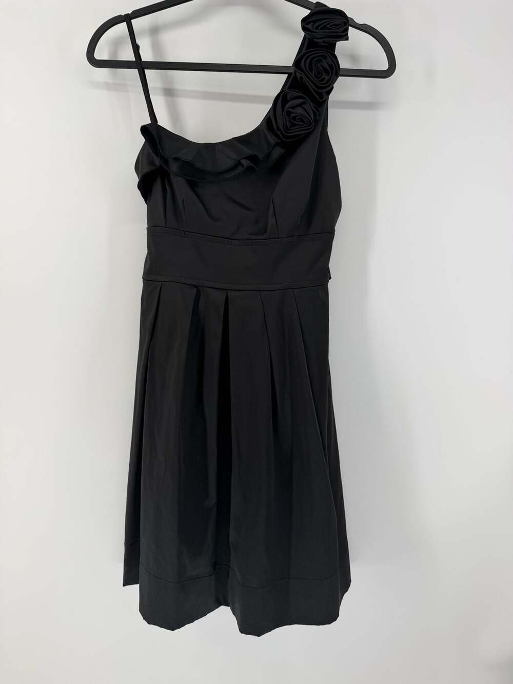 Speechless Black One Shoulder Rosette Party Dress Size 9 Y2K Homecoming Cocktail